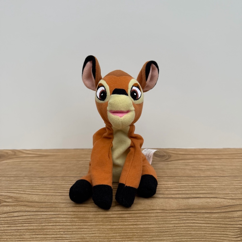 Disney Store Plush Bambi Mini Bean Bag Small Deer Stuffed Animal Vintage 90s
